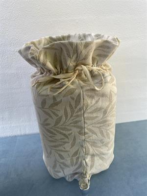 Vineddikkrukke af glas med tappkran, overtræk med bladmotiv, 8 liter